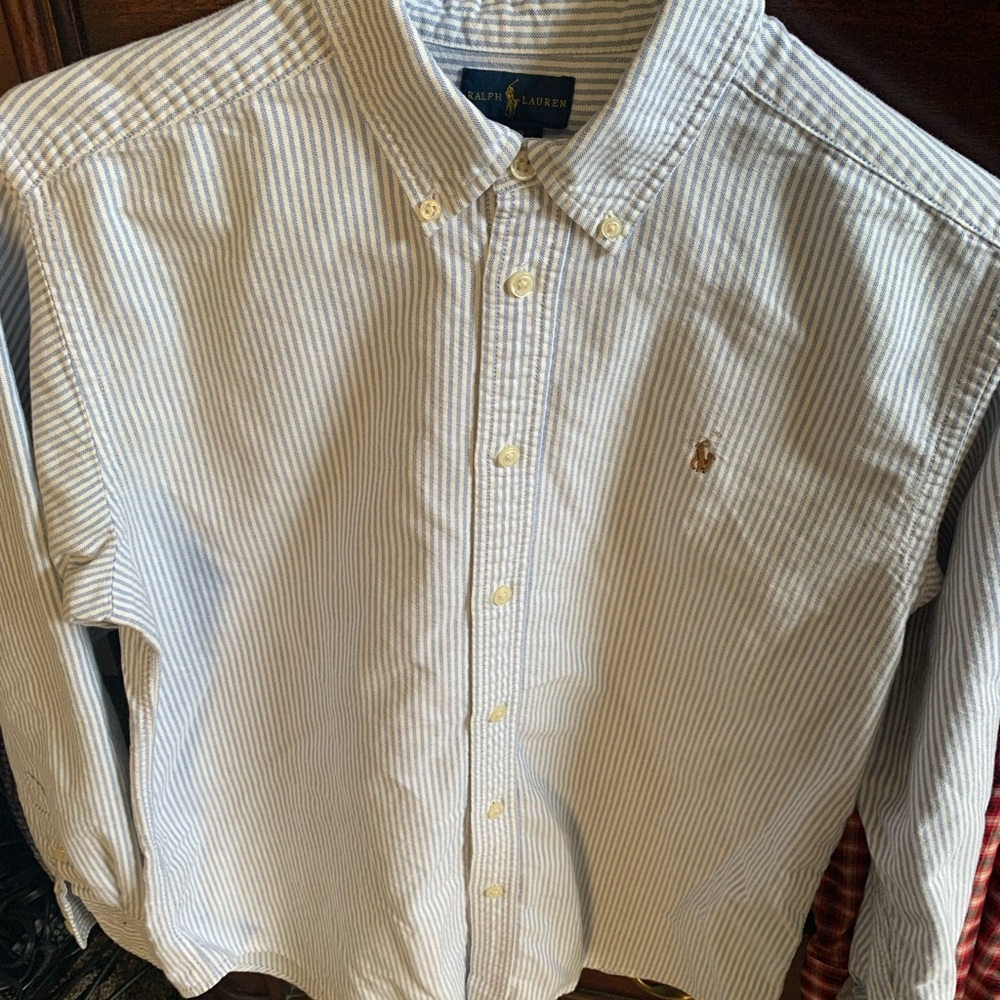 Ralph Lauren classic long sleeve pinBoys Size 18